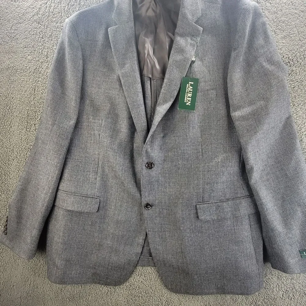 Polo Ralph Lauren Blazer Charcoal Gray Mens‎ 50 L 100% Wool Jacket - MSRP: $400